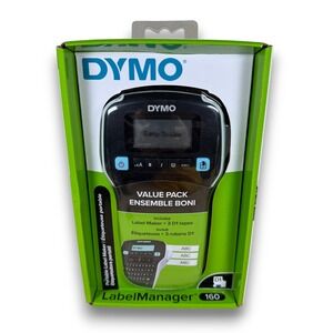DYMO LabelManager 160 Portable Handheld Label Maker Value Pack‎ with 3 D1 Tapes